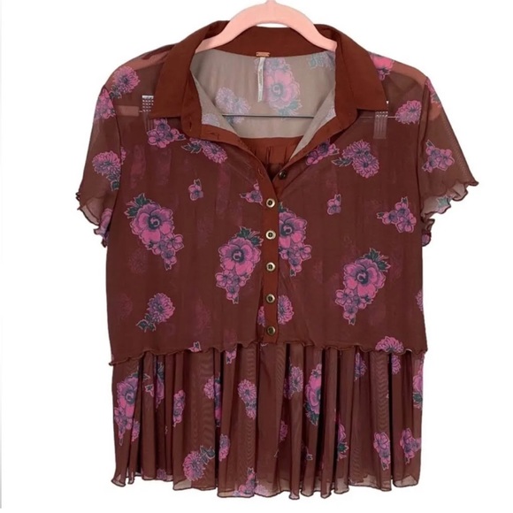 NWOT Free People Florence Mesh Skirt Set Size L - Picture 3 of 4